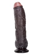 Zagięty sztuczny penis z przyssawką żylasty19 cm
