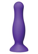 Gładkie dildo analne zatyczka z przyssawką fiolet