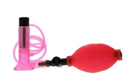 Pompka-clitoral vibrating pump - clear hot pink