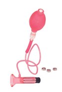 Pompka-clitoral vibrating pump - clear hot pink