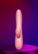 Podgrzewany wibrator z sex masażerem 20cm 10trybów