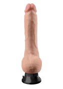 Wibrujący żylasty penis silikonowy do strap-on