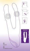 Podwójny wibrator analny waginalny 18cm 10trybów