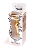 Stalowy korek analny złoty metalowy kryształ 9cm