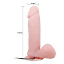 Wibrujący penis realistyczny przyssawka jądra 19cm
