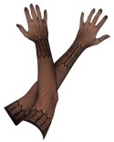 Długie erotyczne rękawiczki z palcami koronka S-L