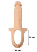 Proteza strap-on pusta przedłużająca penisa 24cm