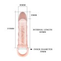Nakładka na penisa przedłużająca realistyczna +3cm