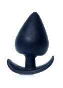 Gładka czarna zatyczka analna duży korek sex plug
