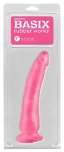 Różowe silikonowe żylaste dildo przyssawka 17,5cm