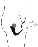 Plug analny z pętlą pierścieniem na penisa 10cm