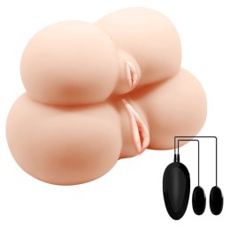 Masturbator dwupoziomowy 4 otwory wagina anal sex