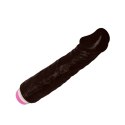 Realistyczny czarny penis wibrator naturalny 23cm
