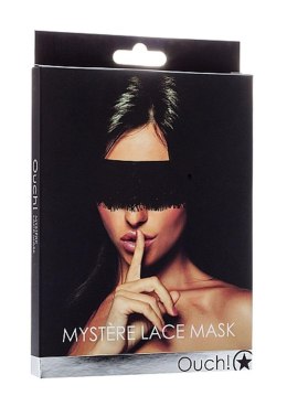 Maska opaska na oczy kobieca koronkowa czarna bdsm
