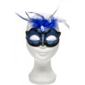 Maska wenecka BDSM przebranie fetysz sex niebieska