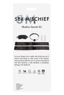 Zestaw BDSM szarfy taśmy opaska knebel nasutniki