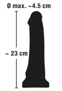 Dildo realistyczne czarne penis na przyssawce 23cm