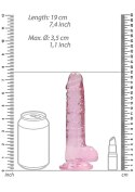 Dildo różowe z mocną przyssawką różowy orgazm 19cm