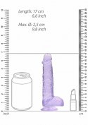 Dildo z przyssawką mały fioletowy penis 17 cm
