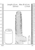 Duży wodoodporny penis dildo mocna przyssawka 25cm