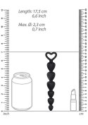 Korek koraliki analne zatyczka plug czarny 17,5 cm