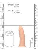 Żylaste silikonowe dildo mocna przyssawka 15 cm