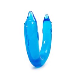 Niebieskie podwójne dildo do sexu kształt delfina