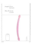 Cienkie podwójne dildo do sexu lesbijskiego 42 cm