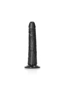 Czarne silikonowe dildo z mocną przyssawką 22,5 cm