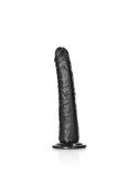 Czarne silikonowe dildo z mocną przyssawką 22,5 cm