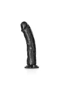Czarne silikonowe dildo z mocną przyssawką 25 cm