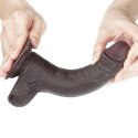 Czarny gruby penis z przyssawka żylaste dildo