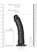 Duże realistyczne żylaste dildo przyssawka 22,5 cm