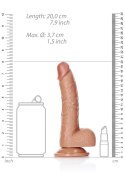 Duże silikonowe żylaste dildo przyssawka 20 cm