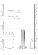 Małe gładkie przezroczyste dildo przyssawka 13,5cm