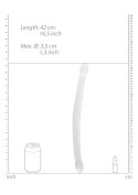 Podwójne silikonowe dildo gładkie długie 42 cm