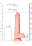 Realistyczne cieliste dildo z przyssawką 23 cm