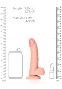 Realistyczne żylaste dildo z przyssawką 17 cm