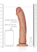 Silikonowe żylaste dildo z przyssawką 28 cm