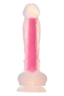 RADIANT SOFT SILICONE GLOW IN THE DARK DILDO LARGE PINK